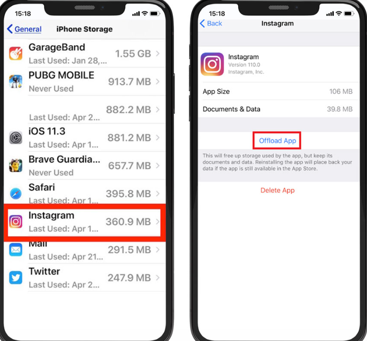 Clear Instagram Cache in iPhone